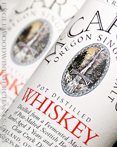 Clear Creek Distillery, "McCarthy's" Single Malt Whiskey