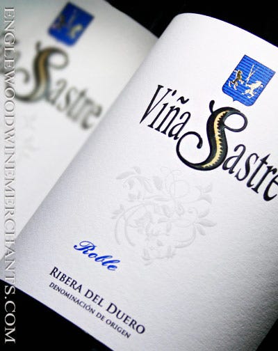 2018 Vina Sastre, "Roble" Ribera del Duero