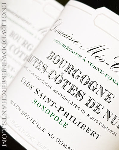 2022 Meo Camuzet Bourgogne Hautes-Cotes de Nuits Blanc “Clos Saint Philibert” Monopole