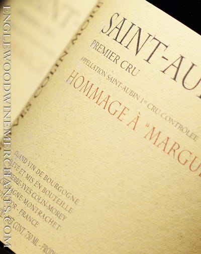2021 Pierre Yves Colin-Morey, Saint-Aubin  1er Cru "Hommage a Marguerite"
