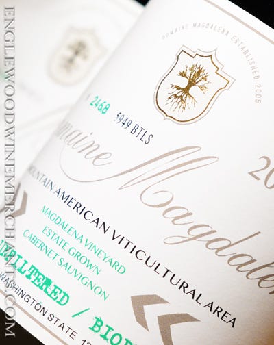 2019 Domaine Magdalena, Cabernet Sauvignon Estate Red Mountain