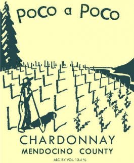 2019 Poco a Poco, Chardonnay, Mendocino